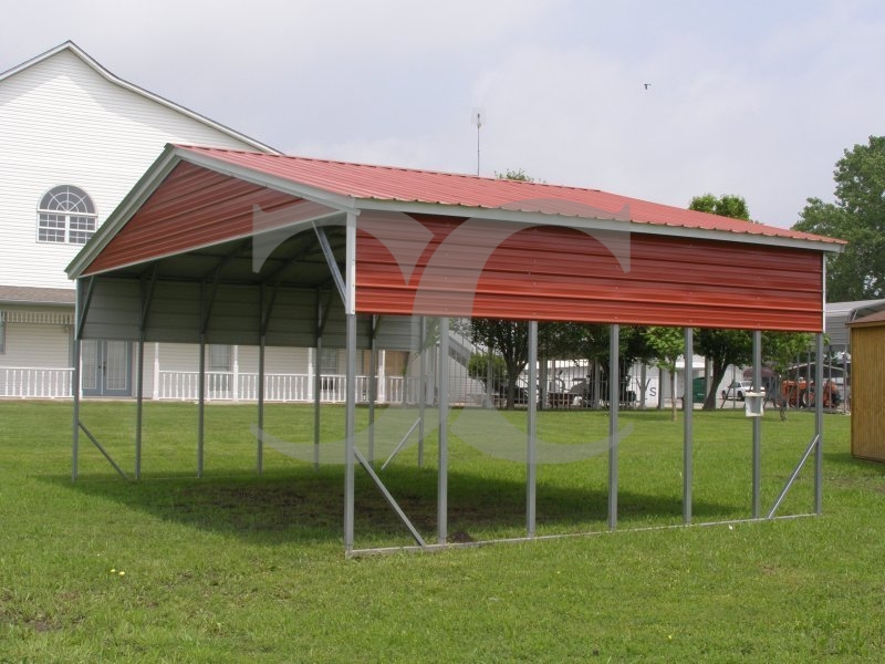 Carport | Vertical Roof | 26W x 21L x 10H | Triple-Wide Carport | Vertical Roof | 26W x 21L x 10H | Triple-Wide