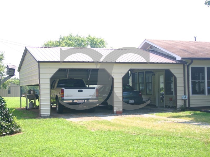 Carport | Vertical Roof | 24W x 26L x 8H | 1 Extended Gable | More Carport | Vertical Roof | 24W x 26L x 8H | 1 Extended Gable | More