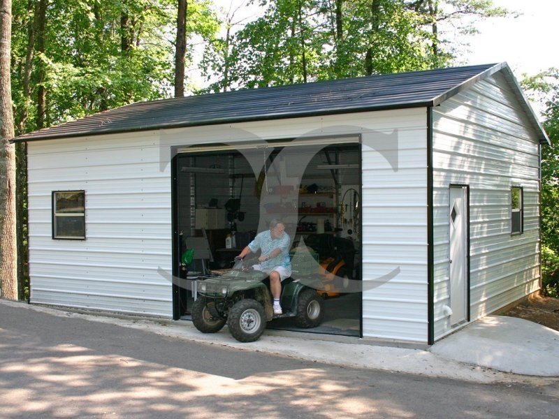 Garage | Boxed Eave Roof | 18W x 26L x 9H | Garage Storage Building Garage | Boxed Eave Roof | 18W x 26L x 9H | Garage Storage Building
