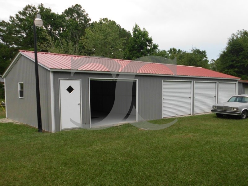 Metal Workshop Building | Vertical Roof | 24W x 51L x 9H | Garage Metal Workshop Building | Vertical Roof | 24W x 51L x 9H | Garage