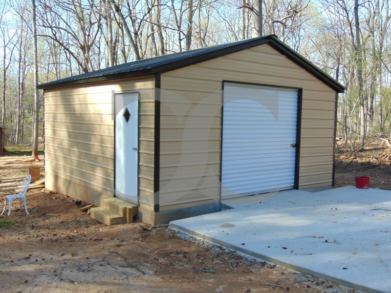 Backyard Storage Garage | Vertical Roof | 20W x 21L x 7 | Metal Garage Backyard Storage Garage | Vertical Roof | 20W x 21L x 7 | Metal Garage