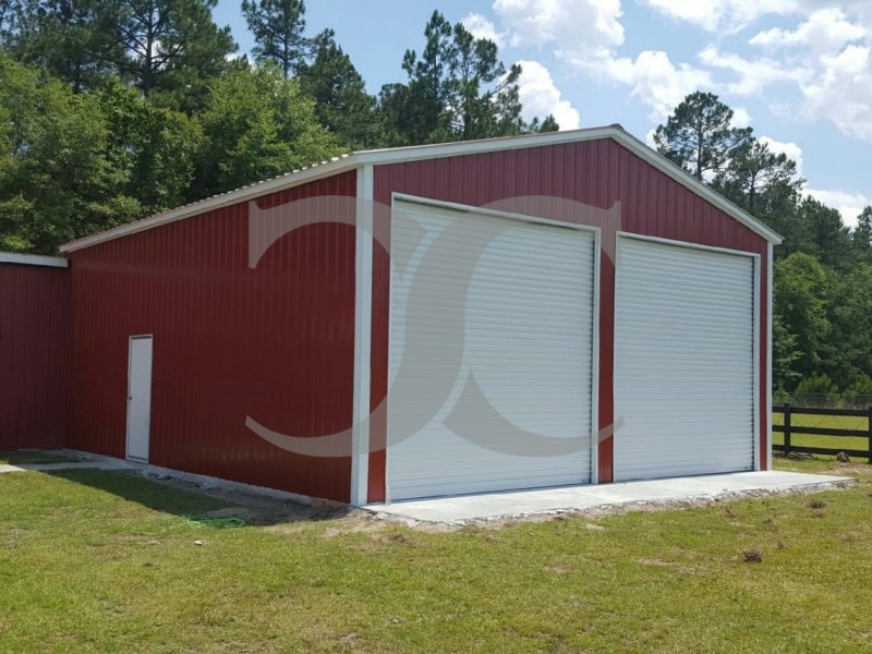 All Vertical Enclosed Garage | Vertical Roof | 24W x 36L x 12H | Workshop All Vertical Enclosed Garage | Vertical Roof | 24W x 36L x 12H | Workshop